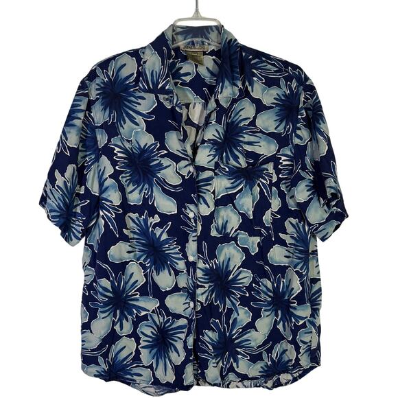 Vintage Jones New York Jones & Co Hawaiian Button Down Shirt Size M - Picture 1 of 3